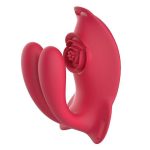 Rose Wearable Vibrator With Rabbit Ear