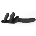 Lesbian Triple-Power Strap-On Vibrating Dildo - Image 4