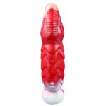 Hollow Penis Extension With Scrotum Ring - Red - Image 4