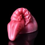 Hollow Penis Extension With Scrotum Ring - Rose - Image 2