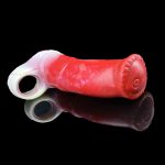 Colorful Extension Penis Sleeve - Red - Image 4