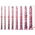 Pink Glass Threaded Urethral Plug Kit - Image 5