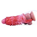 Squirting Flame Lifelike Penis Sleeve - C - Image 10