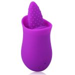 Silicone Flower Shape Vibrator with Tongue - Image 2