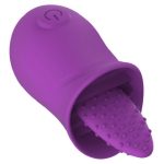 Silicone Flower Shape Vibrator with Tongue - Image 5