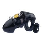 Electro Lockdown Estim Male Chastity Cage - Black - Image 5