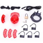 Electro Sex Chastity Device - Red - Image 4