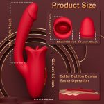 Tongue Rose Realistic Dildo Vibrator - Image 5