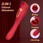 Mouth Lip Biting Vibrator with G Spot Tapping