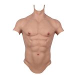 Fake Muscle Silicone Male Chest Half Body Suit - Image 6