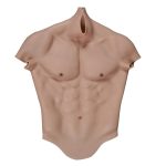 Fake Muscle Silicone Male Chest Half Body Suit - Image 3