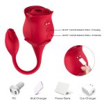 2-in-1 Rose Clit Sucker With Bud Vibrator - Image 4