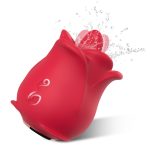 Rose-Shaped Clitoral Vibrator With Tongue - Image 6
