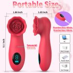 LCD Display 9 Tapping Modes Rose Clit Vibrator - Image 3