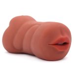 Double Hole Mouth & Pussy Stroker - Brown - Image 8