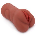 Double Hole Mouth & Pussy Stroker - Brown - Image 2