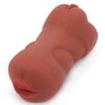 Double Hole Mouth & Pussy Stroker - Brown - Image 3