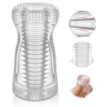 Clear Dual Tunnel Male Masturbator - Image 6