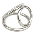 Triple Chrome Cock and Ball Ring - Image 6
