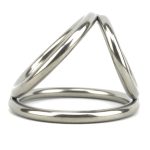 Triple Chrome Cock and Ball Ring - Image 2