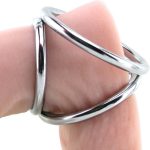 Triple Chrome Cock and Ball Ring - Image 4