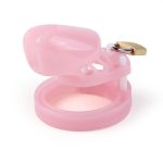 CB-6000S Short Male Chastity Cage - Pink - Image 2