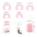 CB-6000S Short Male Chastity Cage - Pink - Image 3