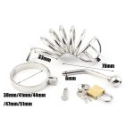 Master Series Asylum 6 Stainless Steel Chastity Cage - Image 5
