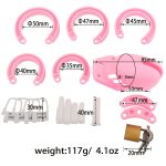 Silicone CB6000s Chastity Devices In Clear/Black/Blue/Pink - Image 12