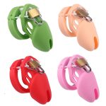 Silicone CB6000s Chastity Devices In Pink/Green/White/Flesh/Red - Image 6