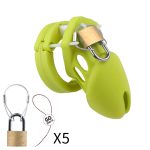 Silicone CB6000s Chastity Devices In Pink/Green/White/Flesh/Red - Image 4