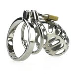 Male Chastity Device Lock Stainless Steel Cock Cage - Image 2