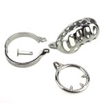 Male Chastity Device Lock Stainless Steel Cock Cage - Image 5