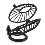 Side Entrance Black Twist Chastity Cage - Image 2