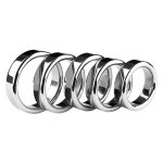 Chrome Stainless Steel Cock Ring - 1.5cm Height - Image 6