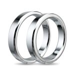 Chrome Stainless Steel Cock Ring - 1.2cm Height - Image 2