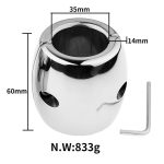 Heavy Bondage Stainless Steel Ball Stretching -Screw - Image 4