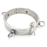 Thick Iron Locking Collar With 4 Ring For Male And Female - Image 6