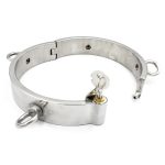 Thick Iron Locking Collar With 4 Ring For Male And Female - Image 3