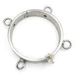 Thick Iron Locking Collar With 4 Ring For Male And Female - Image 4