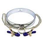Chrome M Hole Collar with Nipple Clamps - Image 7