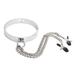 Chrome M Hole Collar with Nipple Clamps - Image 3