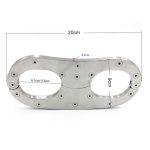 Unisex Stainless Steel Wrist Restraints with Padlock - Image 5