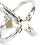Ellipse Stainless Steel Cross Cuffs - Image 7
