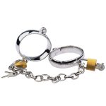 Unisex Luxury Dungeon Irons Cuffs With Chain - Image 3