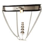 Stainless Steel Chastity Belt With Anal Plug - Image 3