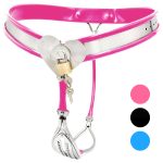 Invisible Lockable T-Back Chastity Panties with Hole - Image 6