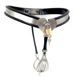 Invisible Lockable T-Back Chastity Panties with Hole - Image 5