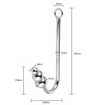 Three Ball Steel Anal Hook - Image 4