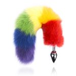 Colorful Fox Tail Steel Butt Plug - Image 6